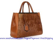 Hot sale Fendi 2Jours Tote Bag Brown Free shipping Paypal payment www.
