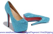 Wholesale Christian Louboutin Dafodile Strass Crystal Red Sole Pump Bl