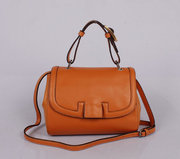Wholesale Fendi Colorblock Silvana Leather Satchel Orange Free shippin