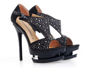 Wholesale Gianmarco Lorenzi Black Diamond Platform Sandals at www.lele