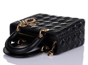 Christian Dior Black Leather 'Lady Dior' Bag Supply with free shipping
